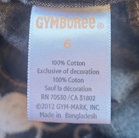 Gymboree Dark Blue & White Floral Sleeveless Chambray Denim Dress, Size 6 - Picture 4 of 6